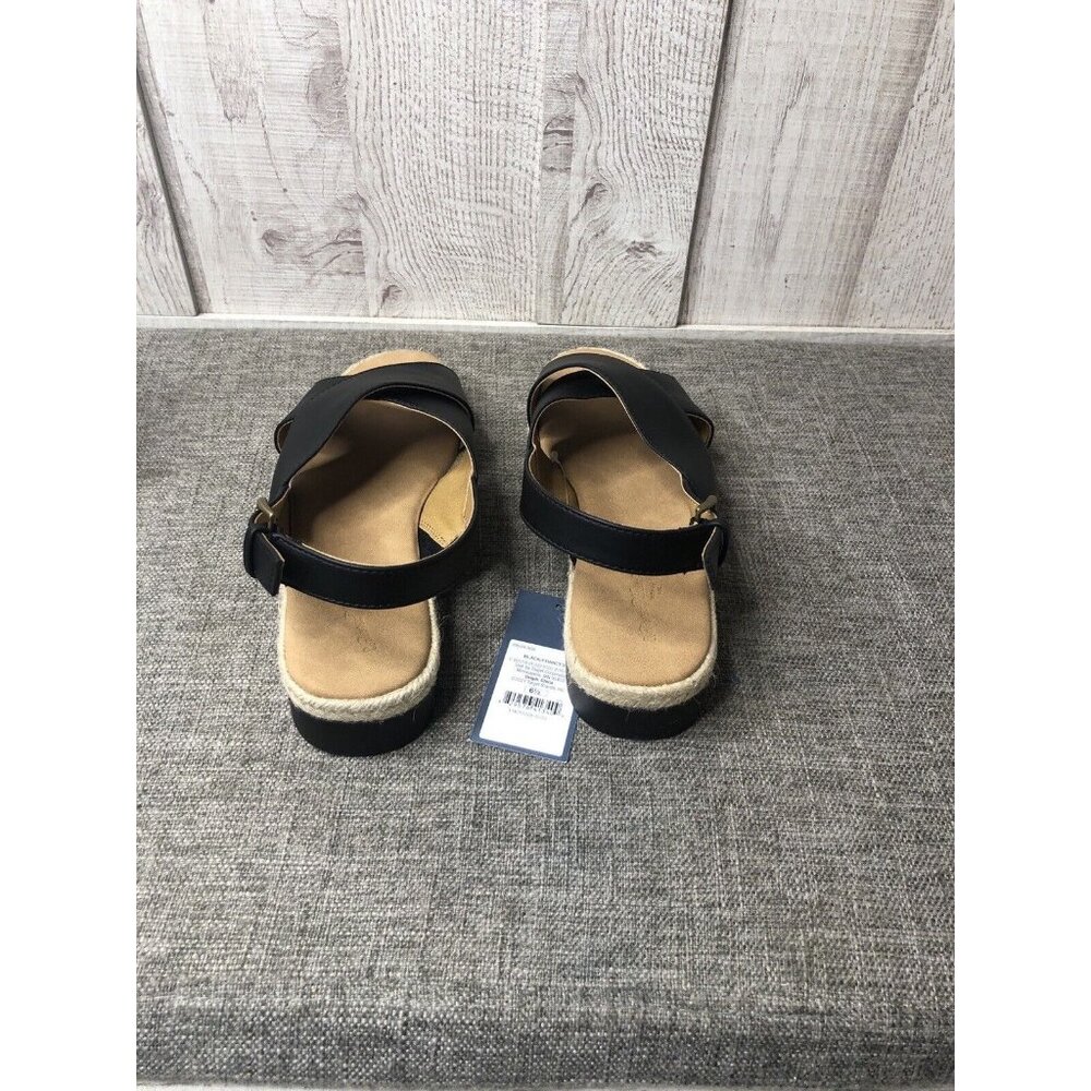 Universal Thread Womens Size 6.5 Black Sandals Frances Sporty Platform Strap - Picture 3 of 7